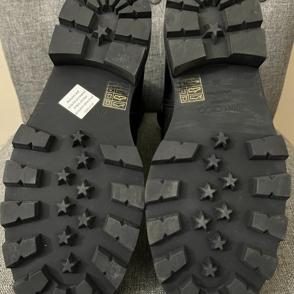 Jimmy Choo Youth II black smooth leather biker boots - Picture 6 of 12